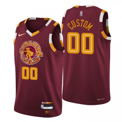 Cleveland Cavaliers Custom Men's Nike Wine 202122 Swingman NBA Jersey City Edition